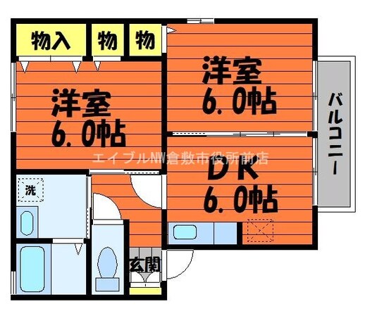 アンソレーヌ　A棟の物件間取画像